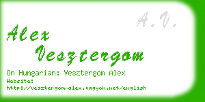 alex vesztergom business card